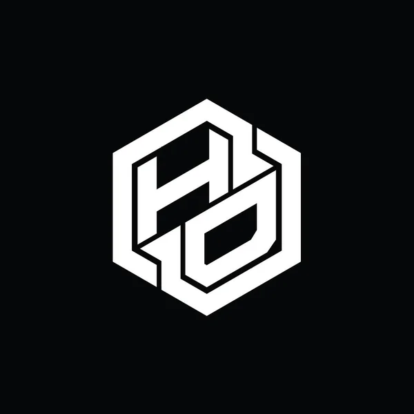 Логотип Ігри Монограма Шестикутником Геометричної Форми Шаблон Дизайну — стокове фото