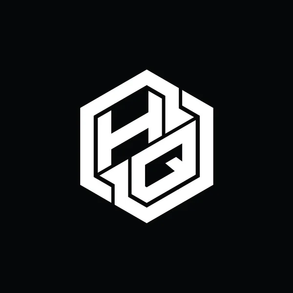 Игра Логотипом Штаб Квартиры Геометрическим Шаблоном Формы Шестиугольника — стоковое фото