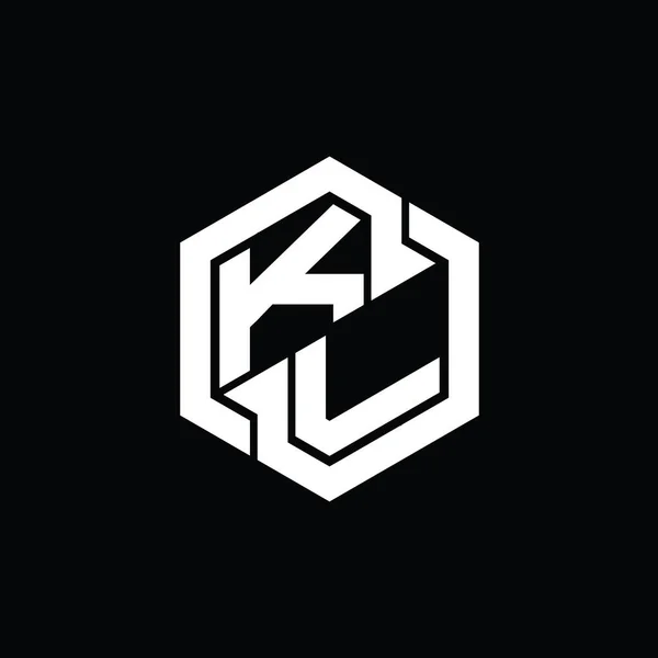 Logo Monogramme Jeu Avec Hexagone Géométrique Modèle Conception Forme — Photo