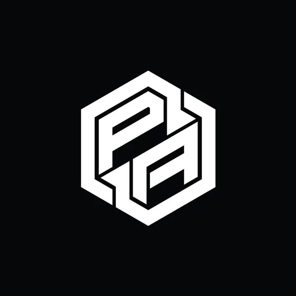 Игры Логотипом Геометрическим Шаблоном Формы Шестиугольника — стоковое фото