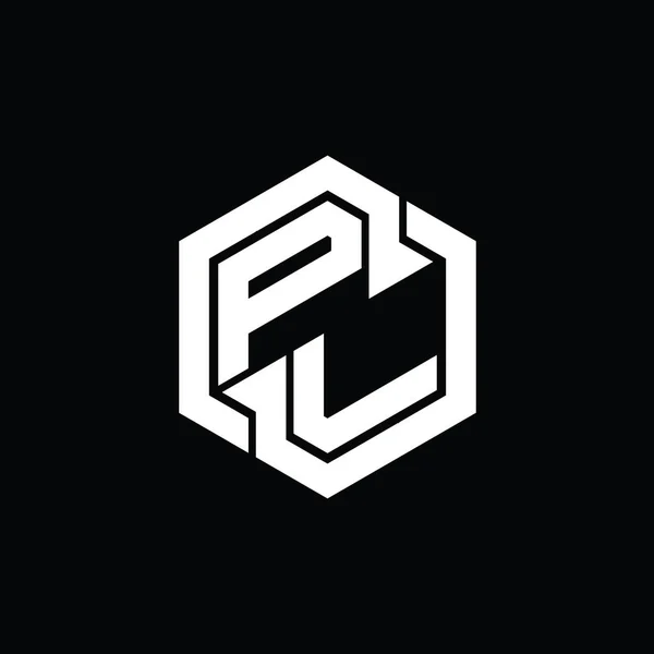 Логотип Игры Шестиугольной Геометрической Фигурой — стоковое фото
