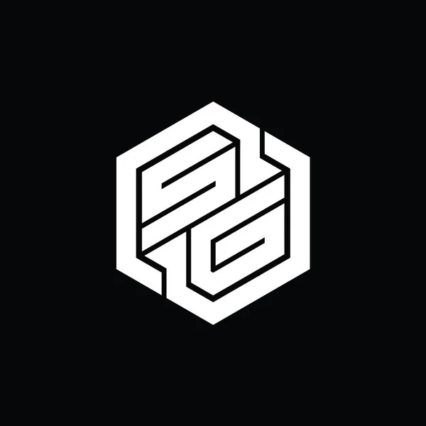Παιχνίδι Λογότυπο Εξάγωνο Γεωμετρικό Πρότυπο Σχεδιασμού Σχήματος — Φωτογραφία Αρχείου