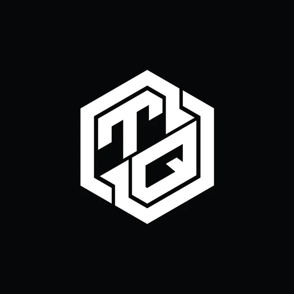 Игры Монограммой Logo Геометрическим Шаблоном Формы Шестиугольника — стоковое фото