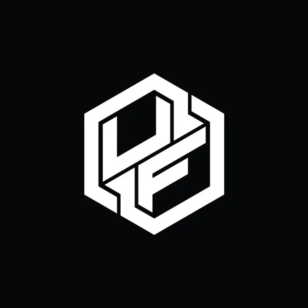 Игра Логотипом Геометрическим Шаблоном Формы Шестиугольника — стоковое фото