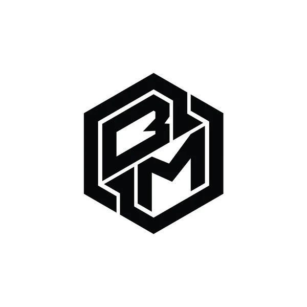 Παιχνίδι Μονόγραμμα Logo Εξάγωνο Γεωμετρικό Πρότυπο Σχεδιασμού Σχήματος — Φωτογραφία Αρχείου