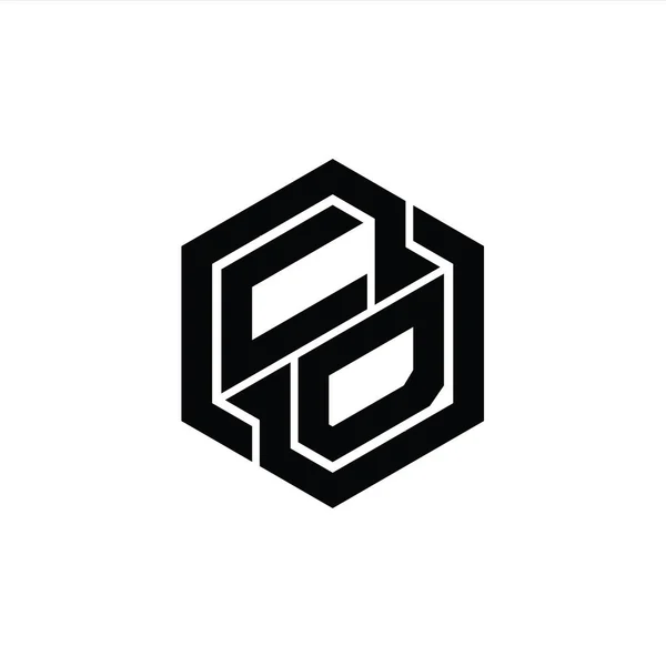 Игры Логотипом Геометрическим Дизайном Шестиугольника — стоковое фото