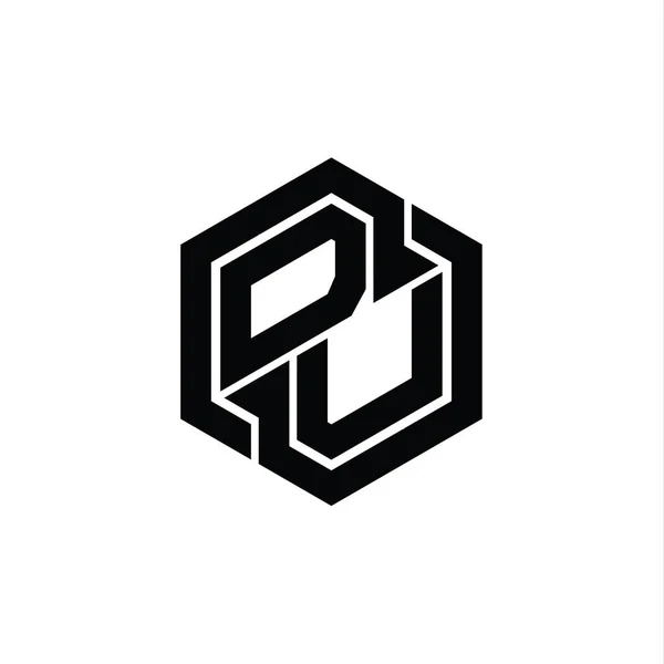 Παιχνίδι Μονογράφημα Logo Εξάγωνο Γεωμετρικό Πρότυπο Σχεδιασμού Σχήματος — Φωτογραφία Αρχείου