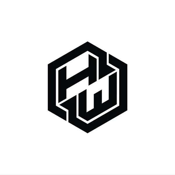 Логотип Игры Монограмма Шестиугольник Геометрической Формы Шаблон — стоковое фото