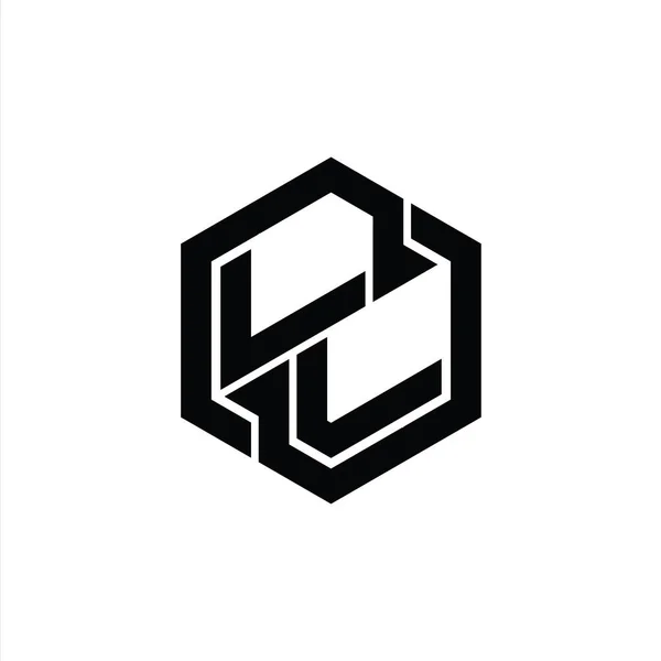 Игра Логотипом Шаблоном Геометрической Формы Шестиугольника — стоковое фото
