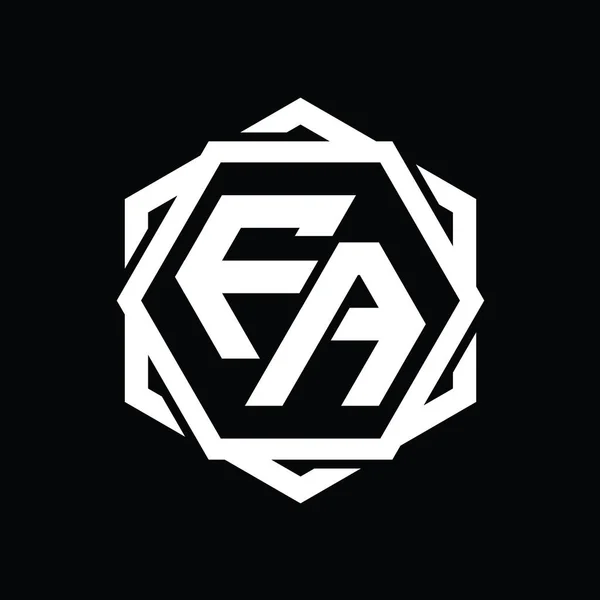 Фигура Шестиугольника Логотипа Геометрическим Абстрактным Изолированным Шаблоном Очертания — стоковое фото