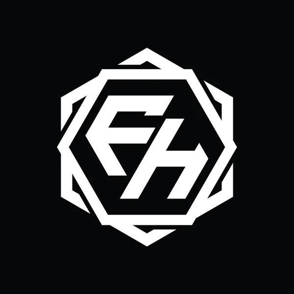 Форма Шестиугольника Логотипа Геометрическим Абстрактным Изолированным Шаблоном Очертания — стоковое фото