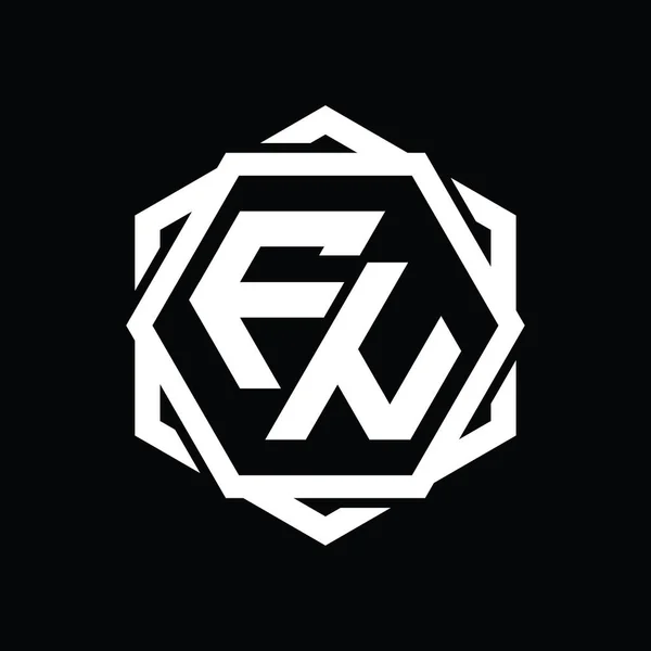 Форма Шестикутника Logo Геометричним Абстрактним Контуром Шаблон — стокове фото