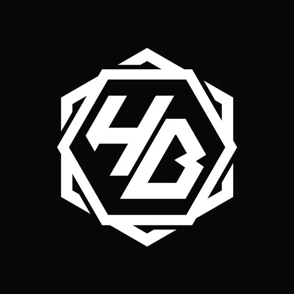 Логотип Шестиугольник Формы Геометрической Абстрактной Изолированный Дизайн Контура Шаблона — стоковое фото