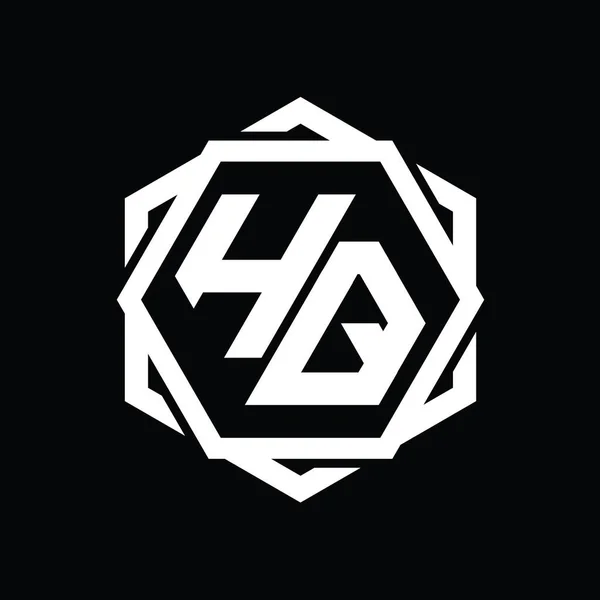 Шестиугольник Логотипом Штаб Квартиры Геометрическим Абстрактным Дизайном — стоковое фото