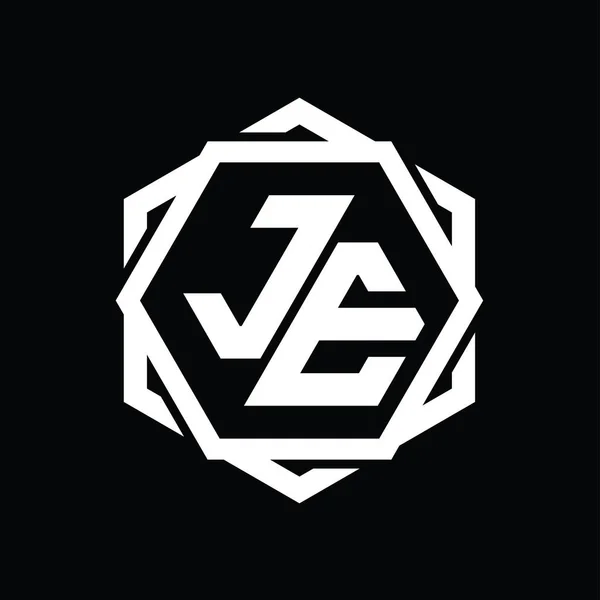 Шестиугольник Логотипа Геометрическим Абстрактным Изолированным Шаблоном Контура — стоковое фото