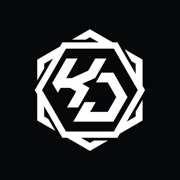 Λογότυπο Σχήμα Εξαγωνικό Γεωμετρική Αφηρημένη Απομονωμένη Περίγραμμα Πρότυπο Σχεδιασμού — Φωτογραφία Αρχείου