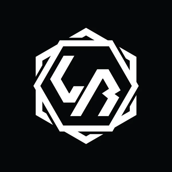 Logomonogram Sekskantform Med Isolert Mal Utforming Geometrisk Sammendrag – stockfoto