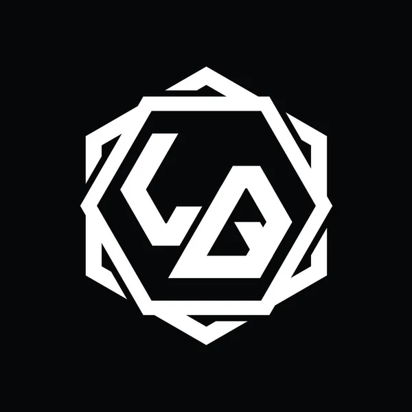 Bentuk Logo Monogram Hexagon Dengan Templat Desain Abstrak Terisolasi Geometris — Stok Foto