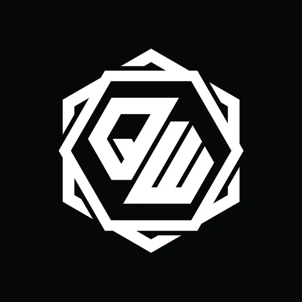 Logo Monogram Sekskantform Med Isolert Mal Utforming Geometrisk Sammendrag – stockfoto