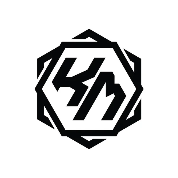 Tvar Monogramu Symbolu Šestiúhelníku Geometrickou Abstraktní Izolovanou Šablonou Pro Návrh — Stock fotografie
