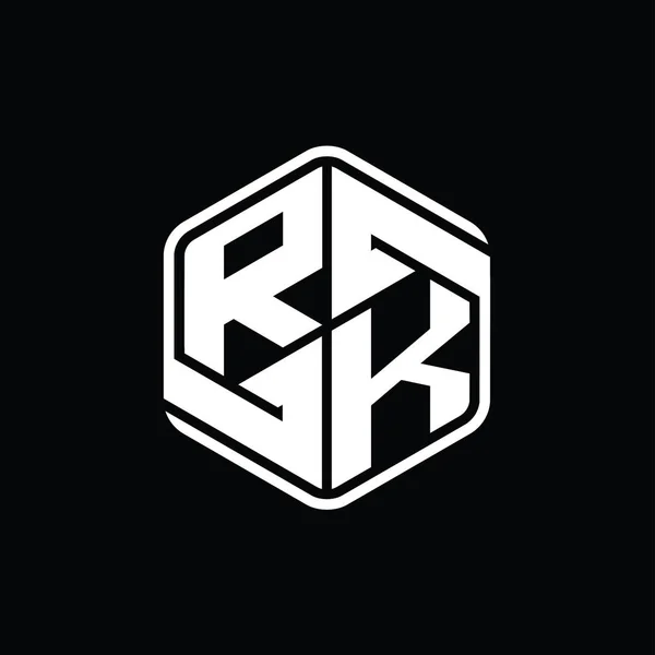Логотип Логотипа Шестиугольник Орнаментом Абстрактный Изолированный Шаблон Оформления Контура — стоковое фото