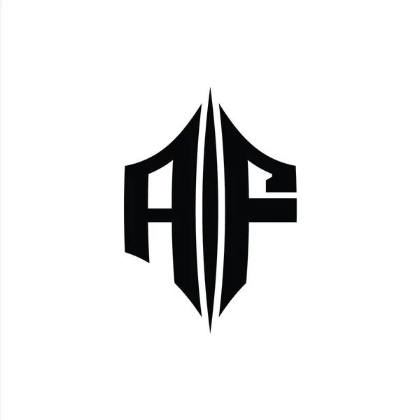Буква Логотип Монограммы Шестиугольник Алмазной Формы Пирсинг Стиль Шаблон — стоковое фото