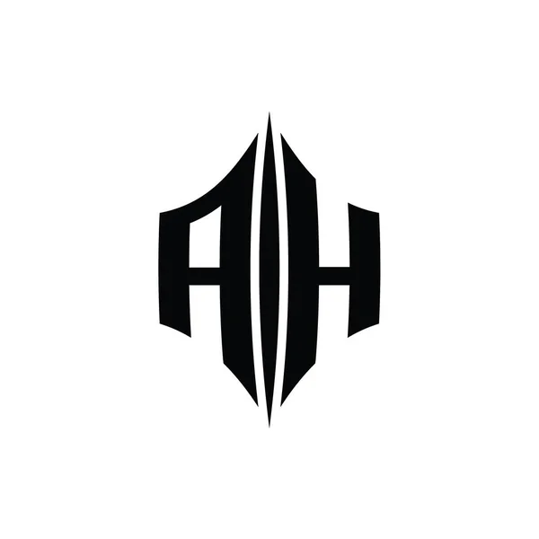 Літера Логотип Монограма Шестикутника Шаблоном Дизайну Стилю Пірсингу — стокове фото
