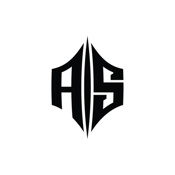 Буква Логотипа Шестигранная Форма Алмаза Пирсинговым Дизайном — стоковое фото