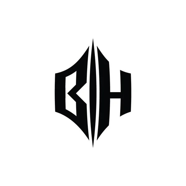 Logo Letter Logo Monogram Hexagon Diamond Shape Sporting Style Template — 스톡 사진