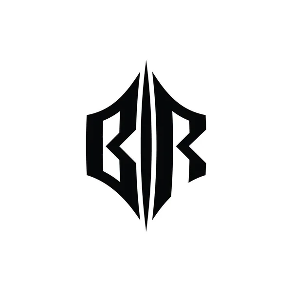 Letter Logo Monogramm Sechseck Diamant Form Mit Durchdringenden Stil Design — Stockfoto
