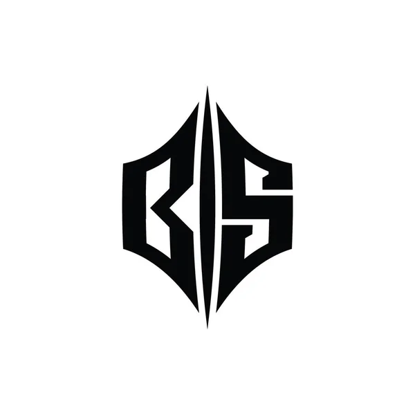 Letter Logo Monograma Hexágono Forma Diamante Con Plantilla Diseño Estilo —  Fotos de Stock