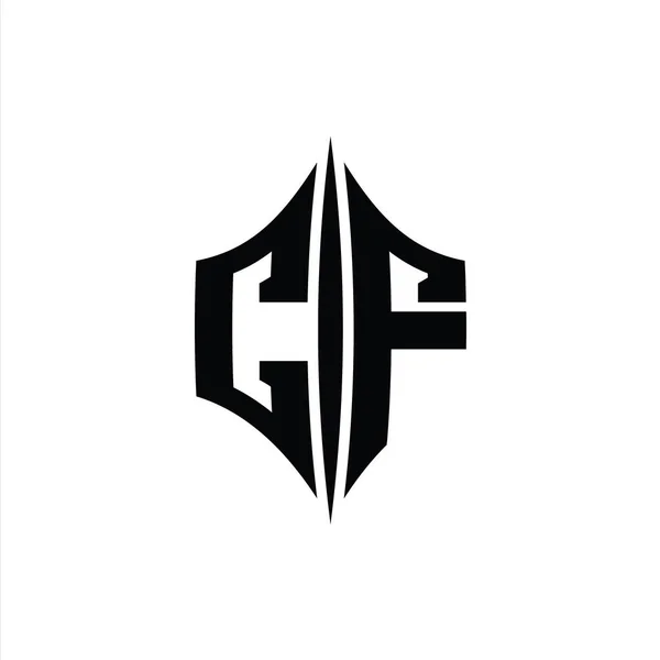 Carta Logo Monograma Hexágono Forma Diamante Con Plantilla Diseño Estilo — Foto de Stock