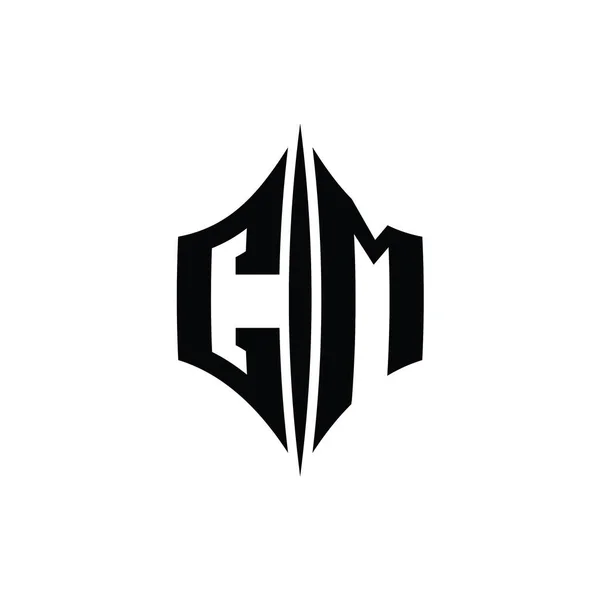 Letter Logo Monogramm Sechseck Diamantform Mit Durchdringenden Stil Design Vorlage — Stockfoto