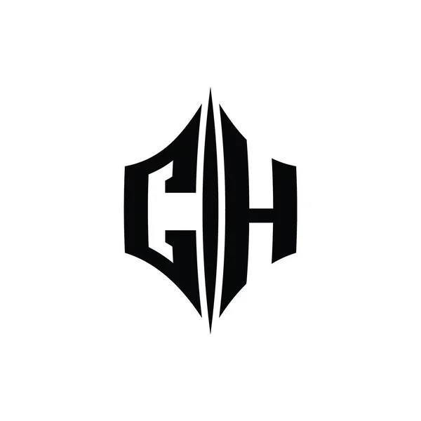 Letter Logo Monogramm Sechseck Diamant Form Mit Durchdringenden Stil Design — Stockfoto