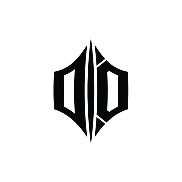Letter Logo Μονόγραμμα Εξάγωνο Διαμάντι Σχήμα Διάτρηση Στυλ Πρότυπο Σχεδιασμού — Φωτογραφία Αρχείου