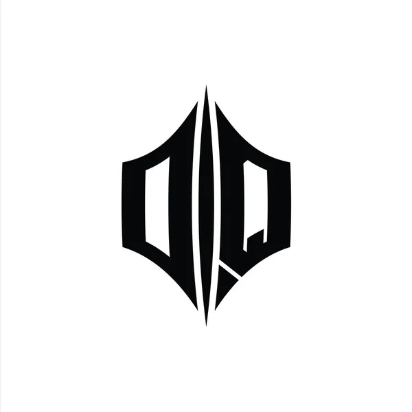 Літера Логотип Монограма Шестикутника Алмазної Форми Шаблоном Дизайну Стилю Пірсингу — стокове фото