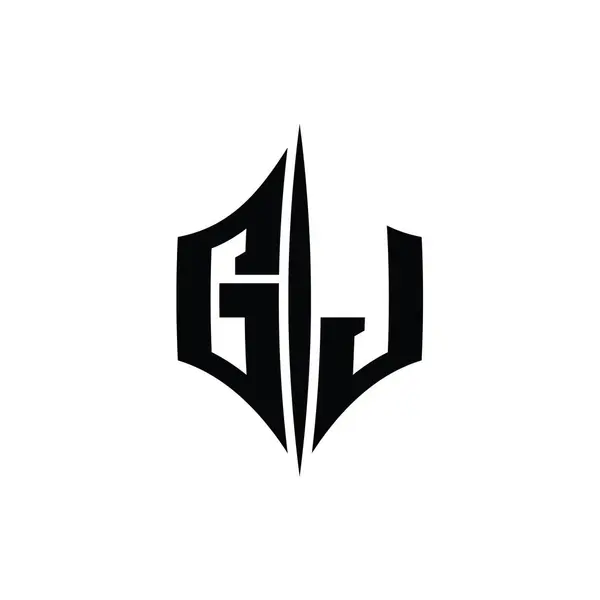 Letter Logo Monogram Šestiúhelník Kosočtvercový Tvar Piercing Styl Design Šablony — Stock fotografie