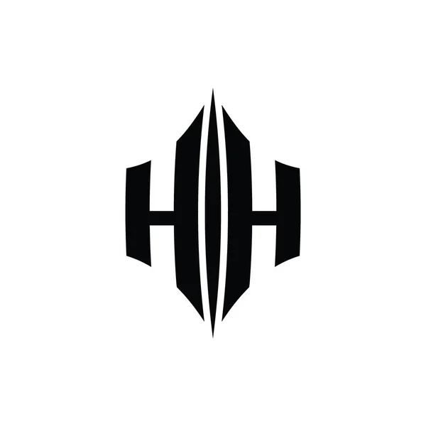 Logo Letter Logo Monogram Hexagon Diamond Shape Sporting Style Template — 스톡 사진