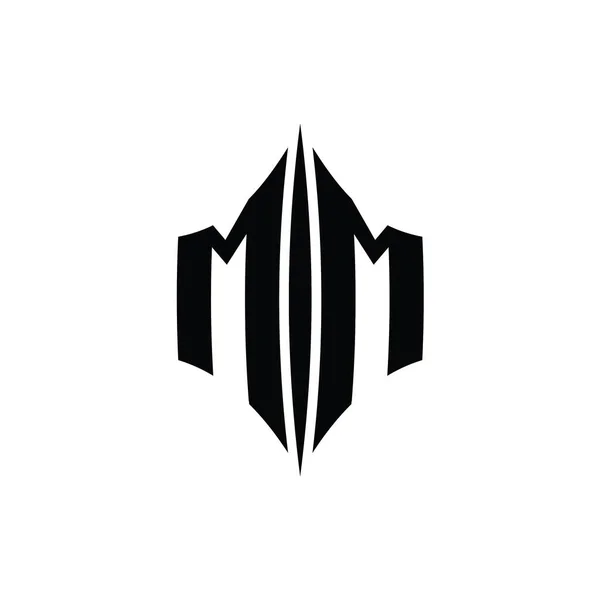 Letter Logo Μονόγραμμα Εξάγωνο Διαμαντένιο Σχήμα Διαπεραστικό Πρότυπο Σχεδιασμού Στυλ — Φωτογραφία Αρχείου