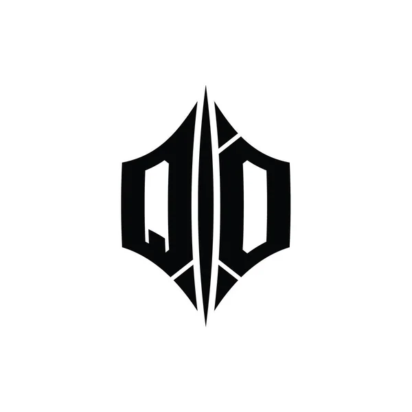 Логотип Монограмма Шестиугольник Алмазной Формы Пирсинг Стиль Шаблон — стоковое фото