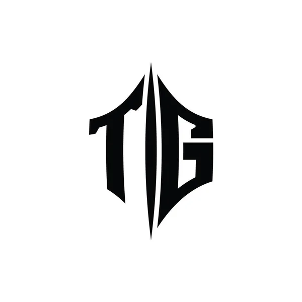 Монограмма Логотипа Алмазной Формой Шестиугольника Пирсинговым Дизайном — стоковое фото