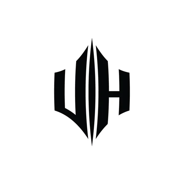 Letter Logo Μονόγραμμα Εξάγωνο Διαμαντένιο Σχήμα Διαπεραστικό Πρότυπο Σχεδιασμού Στυλ — Φωτογραφία Αρχείου