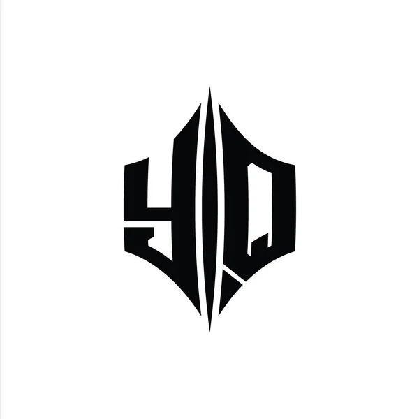 Letter Logo Monogramă Formă Diamant Hexagon Șablon Design Stil Piercing — Fotografie, imagine de stoc