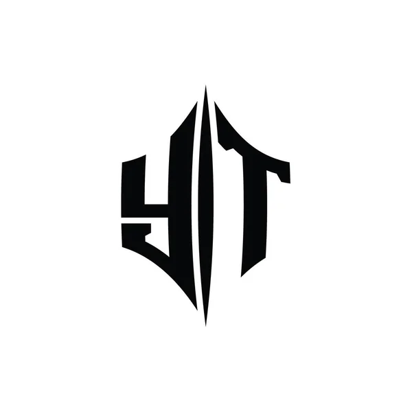 Буква Логотип Шестиугольник Алмазной Формы Пирсинг Стиль Шаблон — стоковое фото