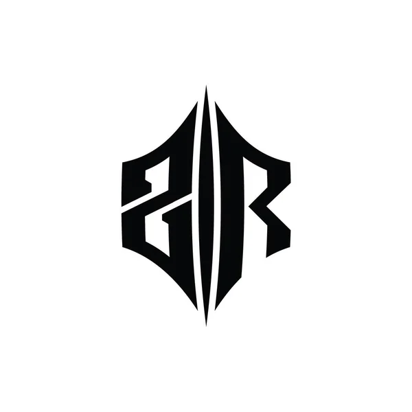 Letter Logo Μονόγραμμα Εξάγωνο Διαμαντένιο Σχήμα Διάτρηση Στυλ Πρότυπο Σχεδιασμού — Φωτογραφία Αρχείου