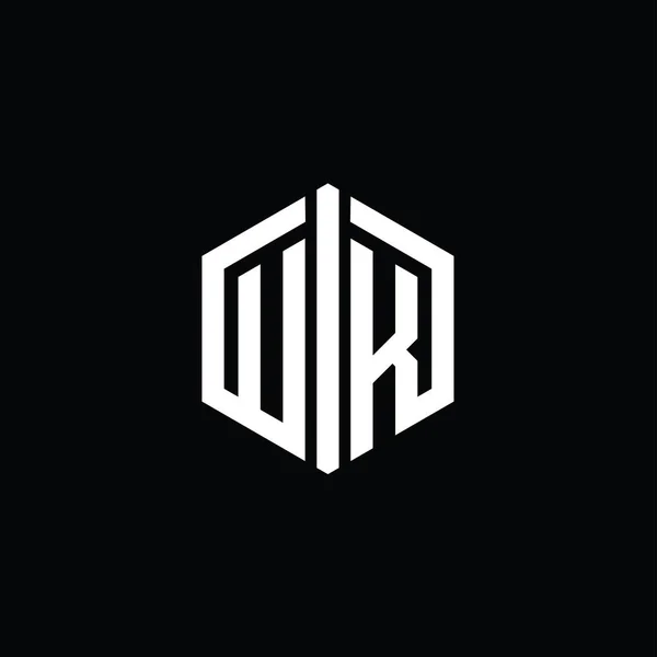 Монограмма Логотипа Великобритании Шестиугольник Шаблоном Дизайна Контура Соединения — стоковое фото