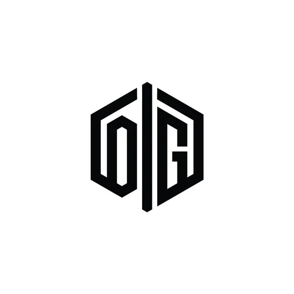 Монограмма Логотипа Letter Шестиугольной Формой Контура — стоковое фото