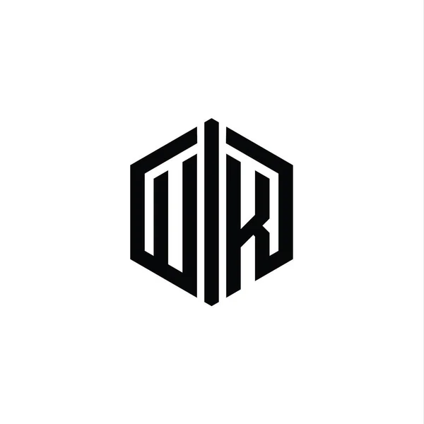 Letter Logo Bentuk Monogram Hexagon Dengan Templat Desain Gaya Sambungan — Stok Foto