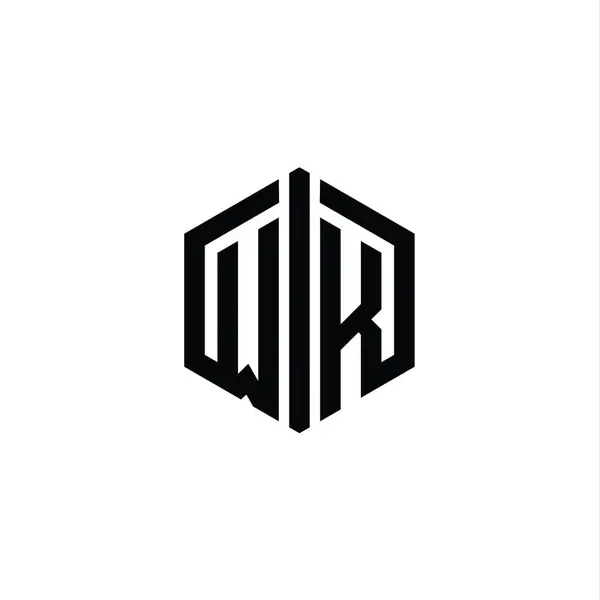 Літера Логотип Монограма Шестикутника Шаблоном Дизайну Стилю Єднання — стокове фото