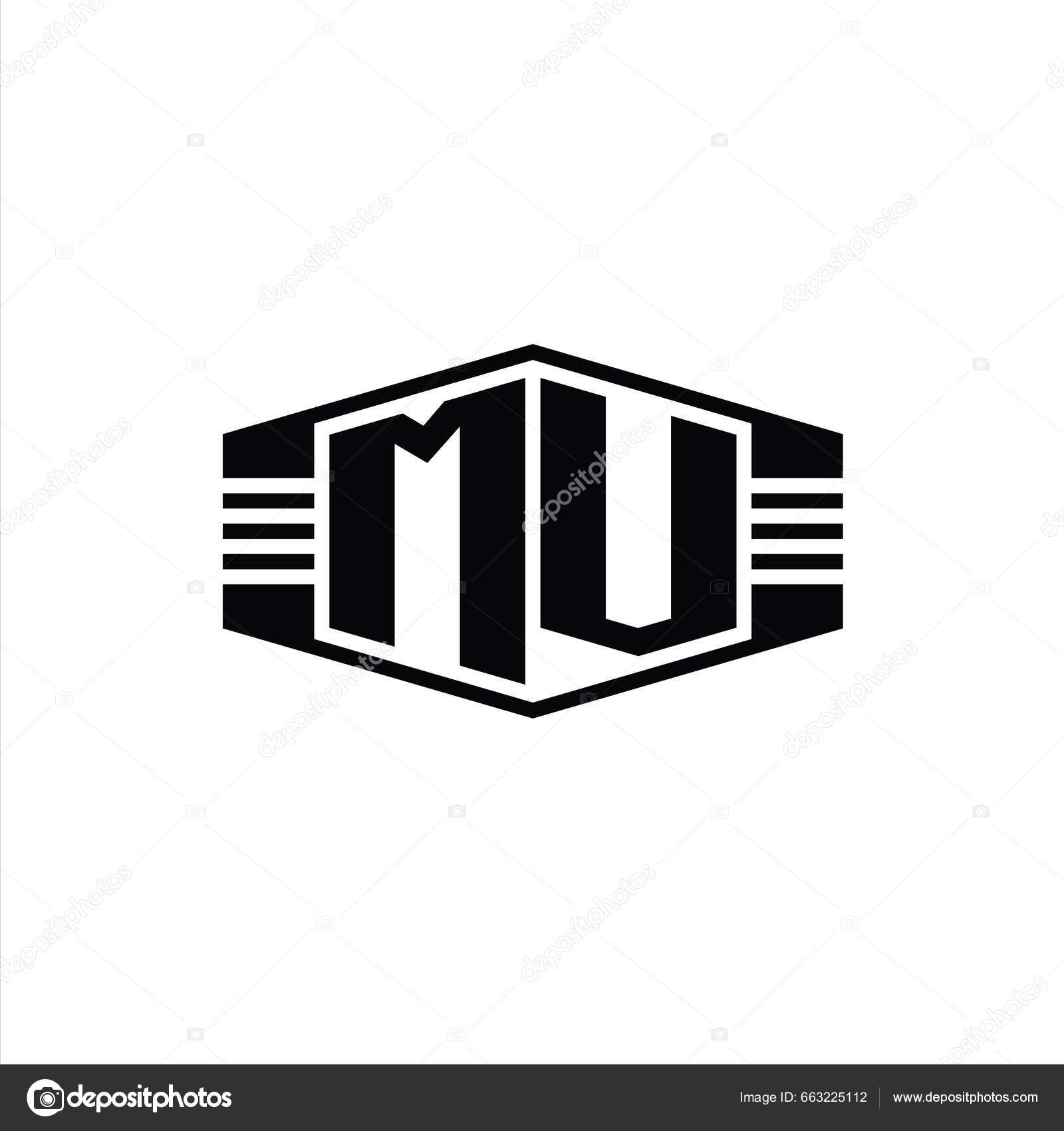 Mm logo emblem monogram with shield style design Vector Image